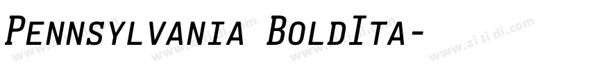 Pennsylvania BoldIta字体转换